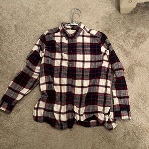american eagle flannel, red and navy, size xl